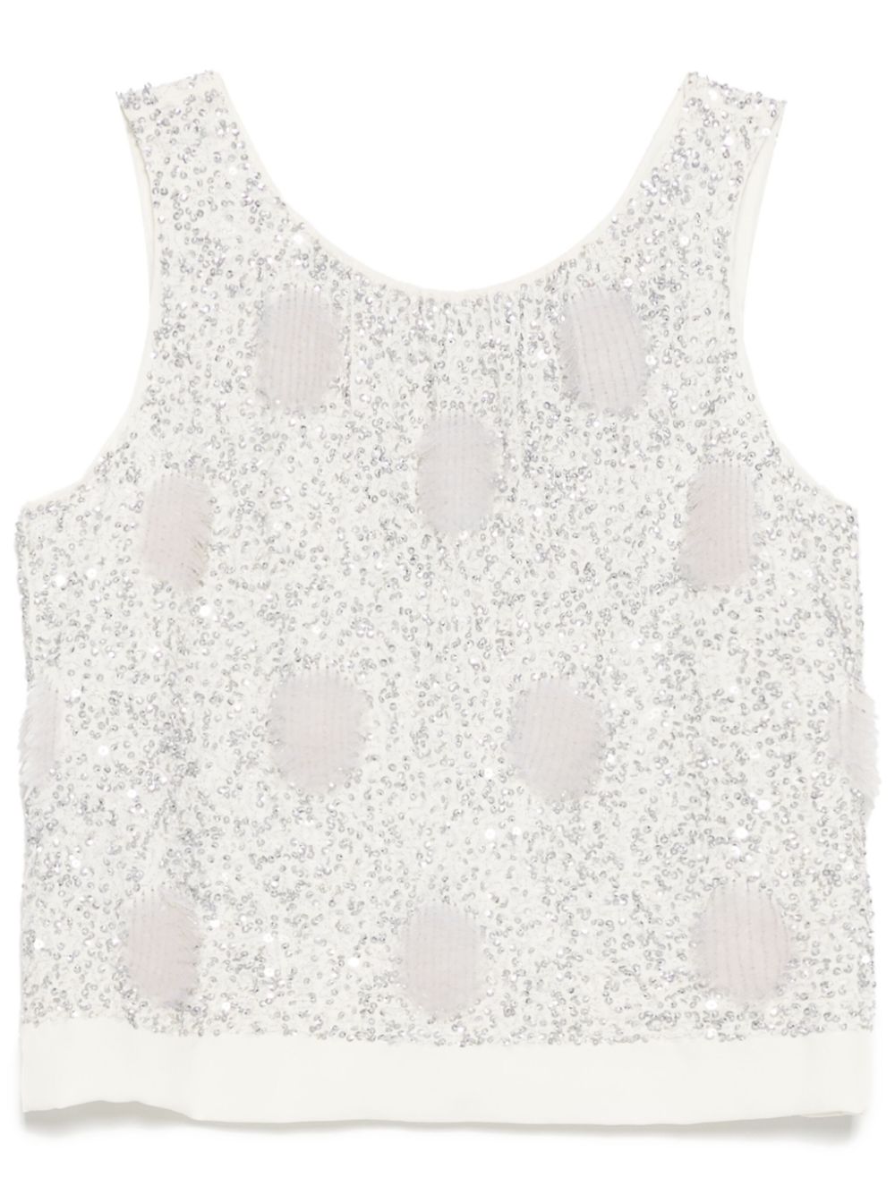 Embellished sparkle blouse - White
