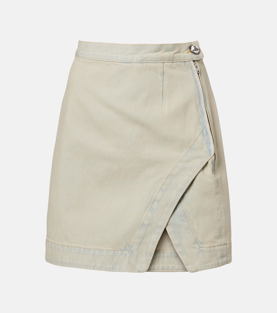 Rita faded denim miniskirt