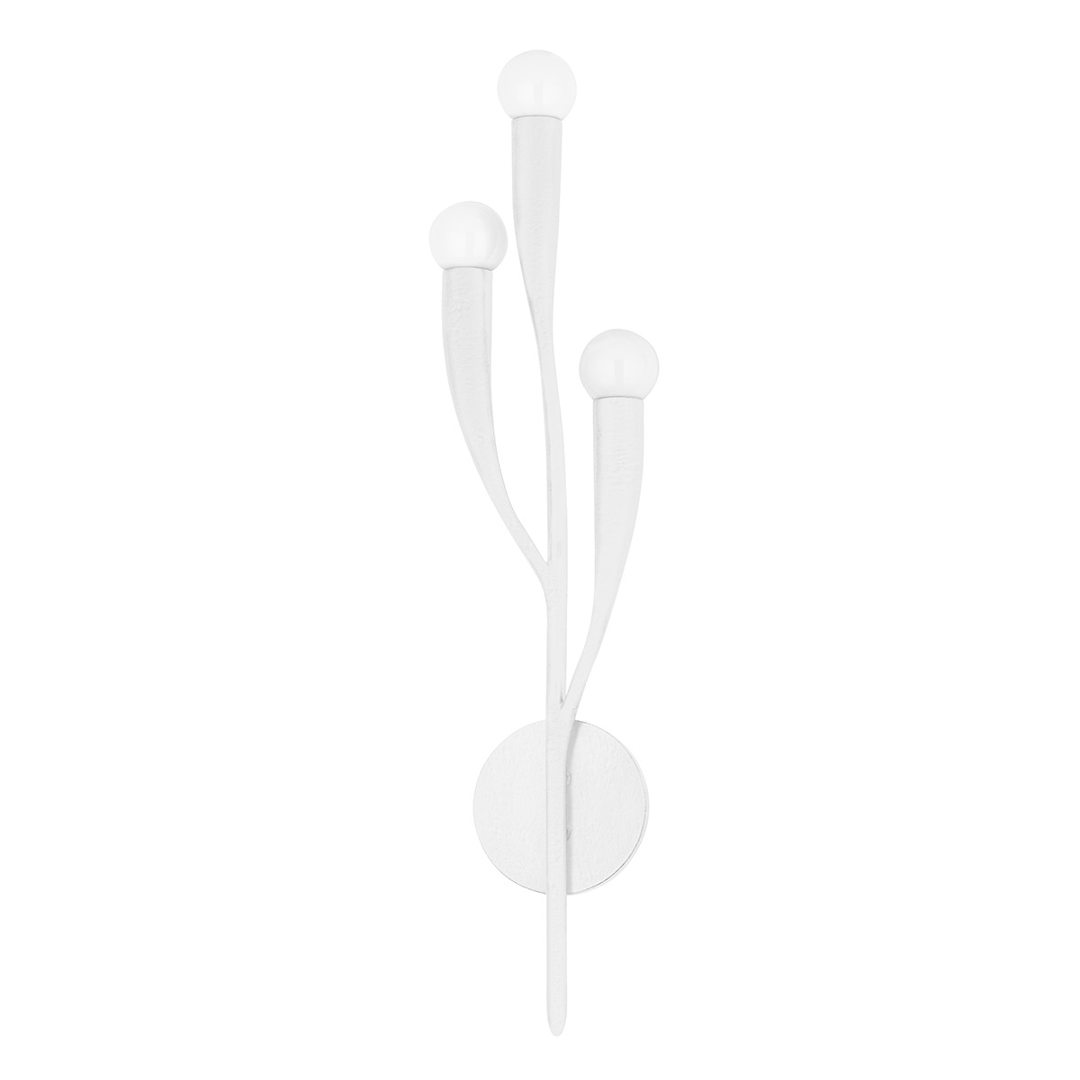 White Plaster Three Light Wall Sconce from the Labra Collection
