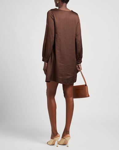 Anonyme Designers Woman Mini dress Chocolate brown Size 4 Viscose