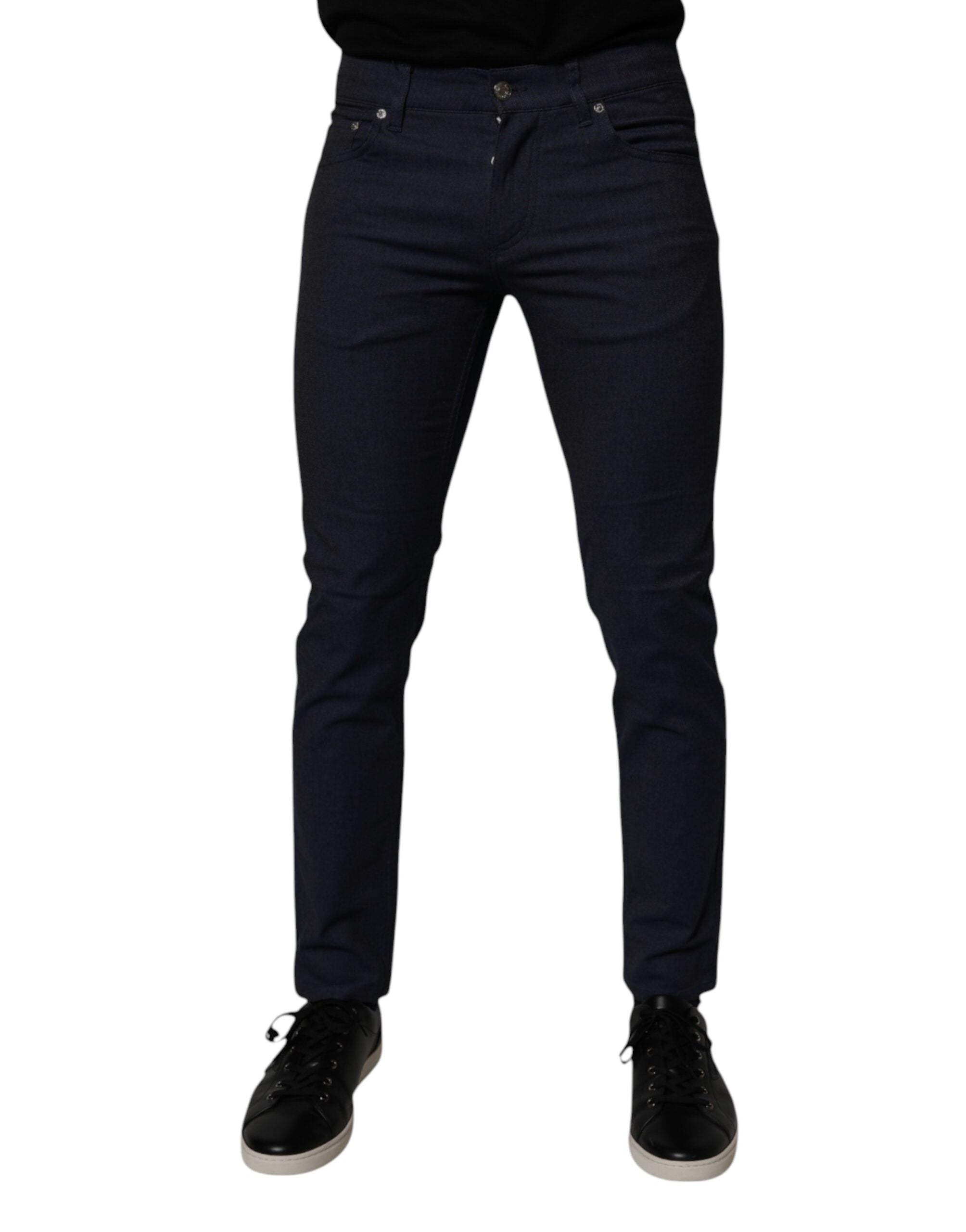 Cotton Stretch Skinny Denim Jeans — Navy