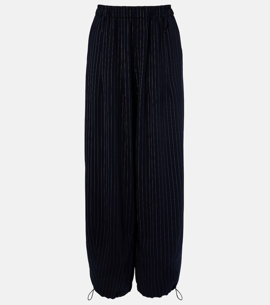 Oakdale pinstripe wide-leg pants
