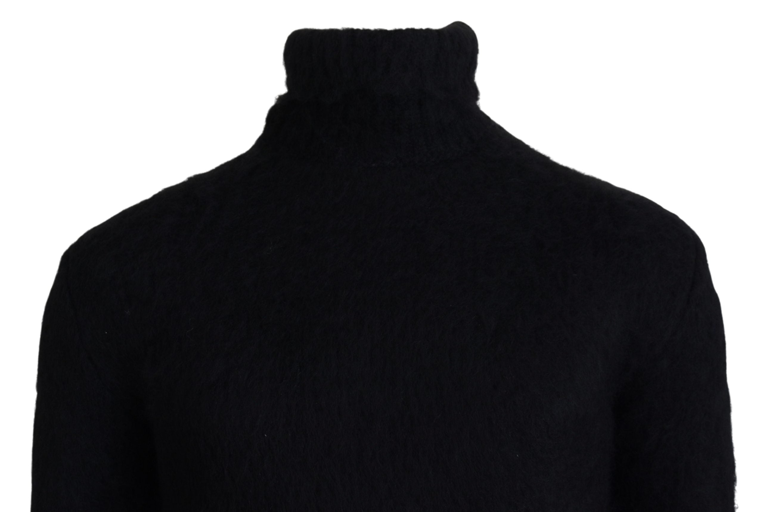 Mohair Turtleneck Sweater — Black