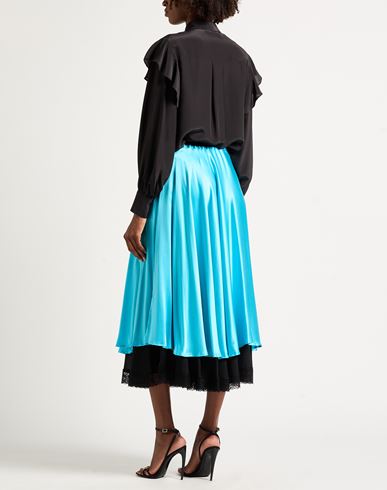Woman Midi skirt Azure Size 4 Silk, Polyester
