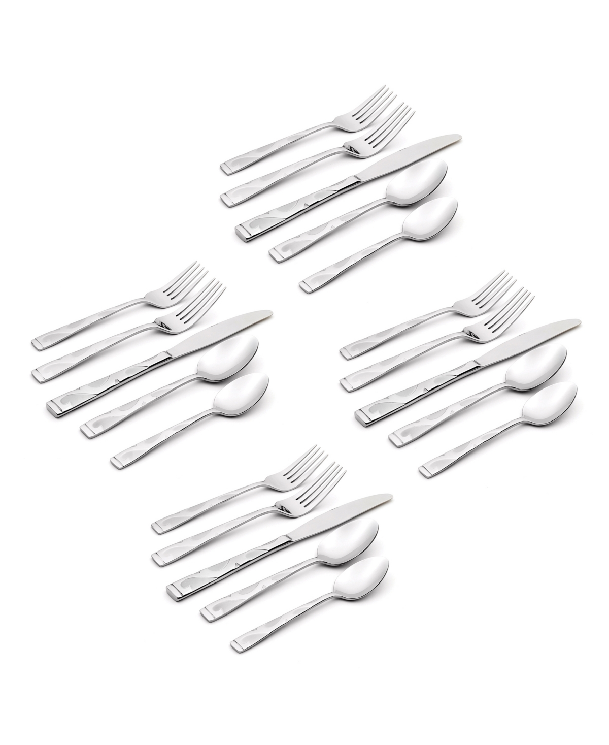 Tuscany Everyday Flatware Set, 20 Piece - Metallic and Stainless