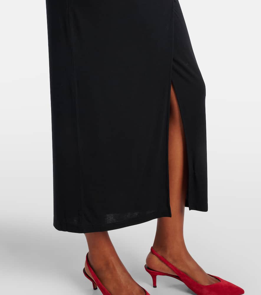 Jelina gathered jersey maxi dress