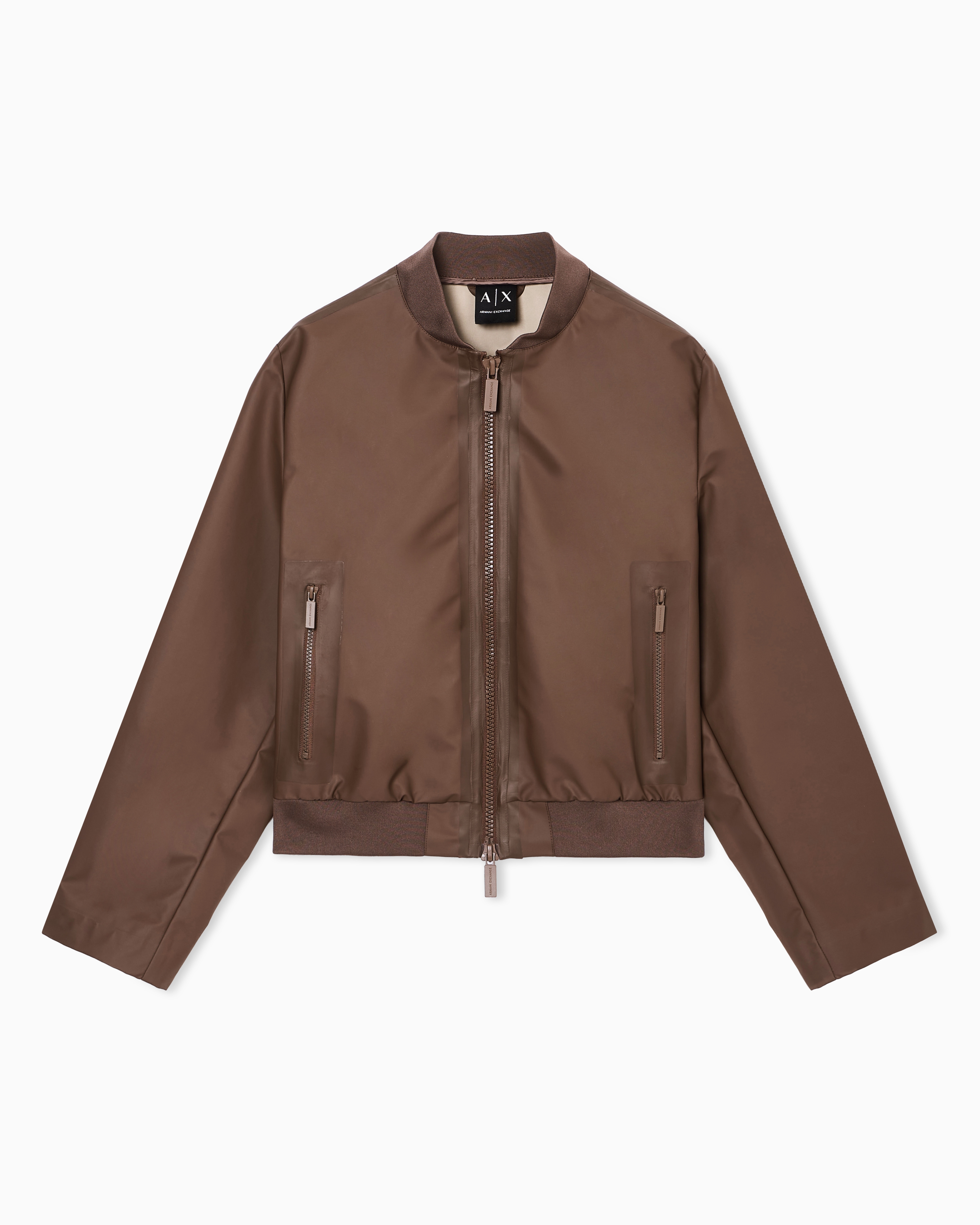 Blouson with zip in coated fabric