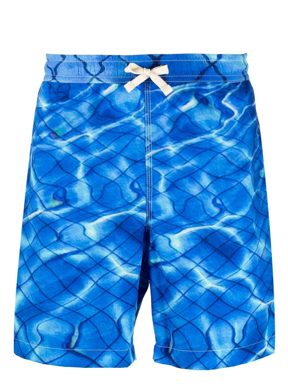 Pool-motif swim shorts