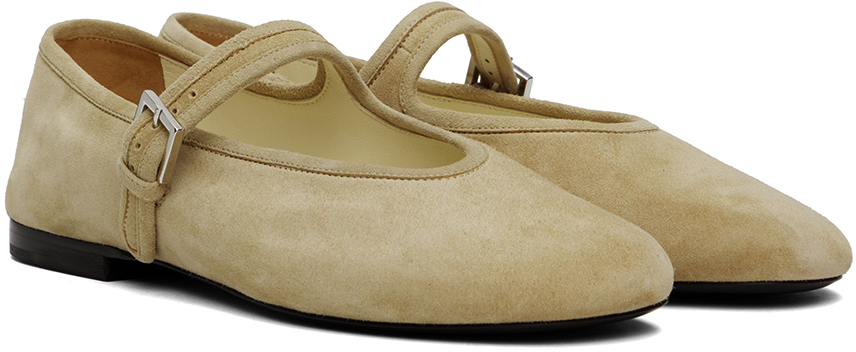 The Row Tan Boheme MJ Ballerina Flats
