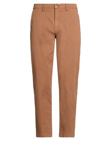 Man Pants Brown Size 36 Cotton, Elastane