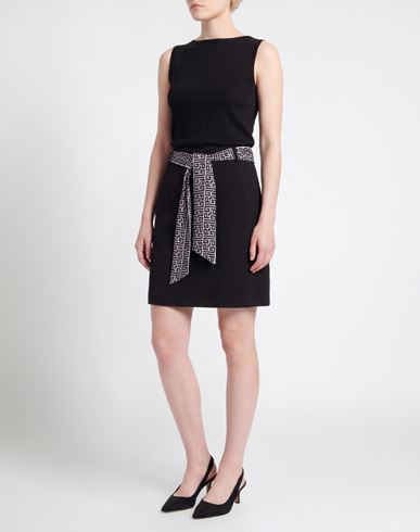 Woman Mini skirt Black Size 6 Polyester, Elastane