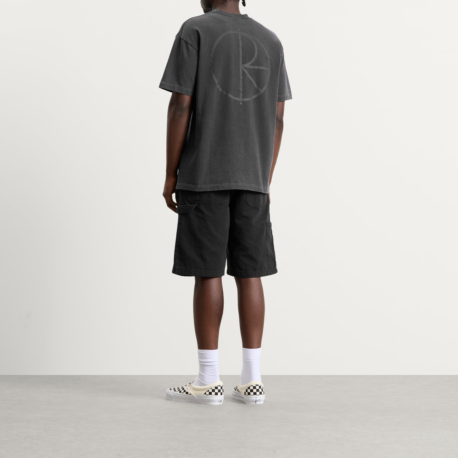 Men's Stroke Logo Contrast T-Shirt Silver Black/Black