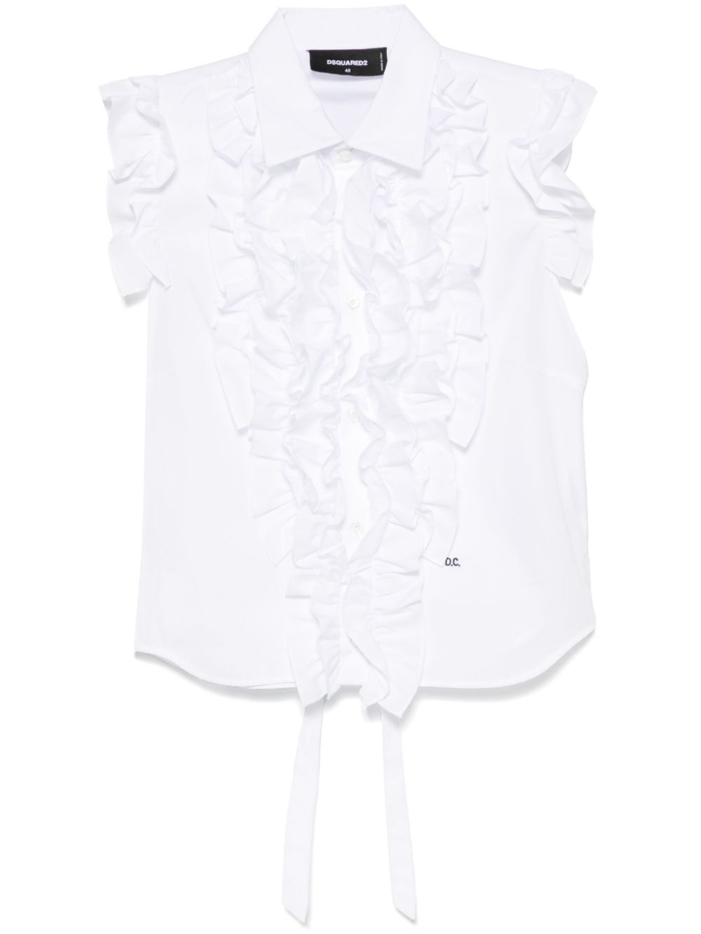 Ruffled blouse - White