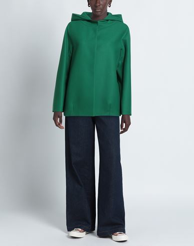 Woman Coat Green Size 6 Virgin Wool, Polyamide
