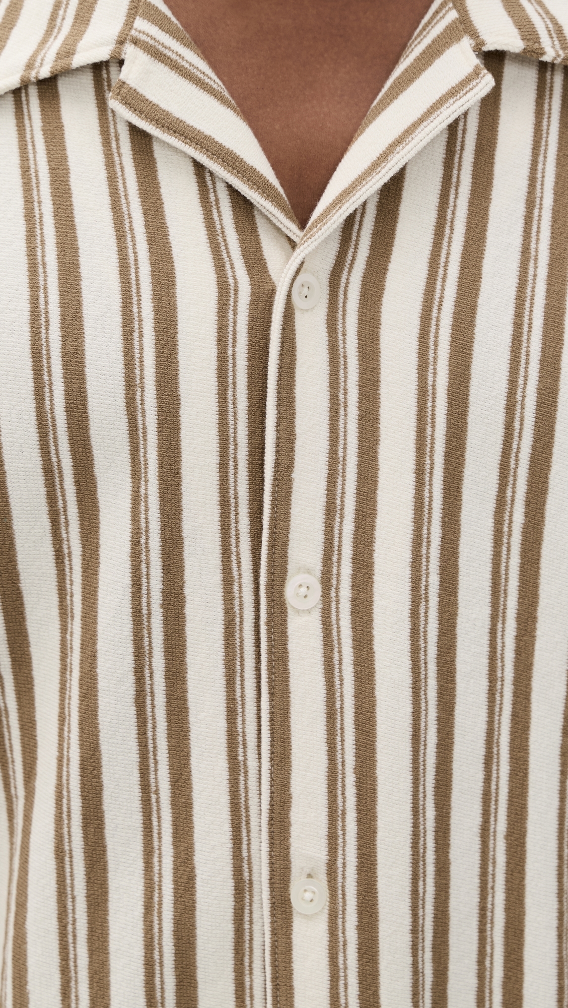 Cotton Stripe Shirt Stripe Maple Seed