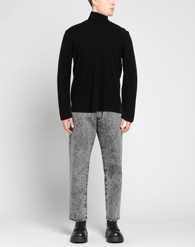 Man Turtleneck Black Size XXL Merino Wool, Polyester