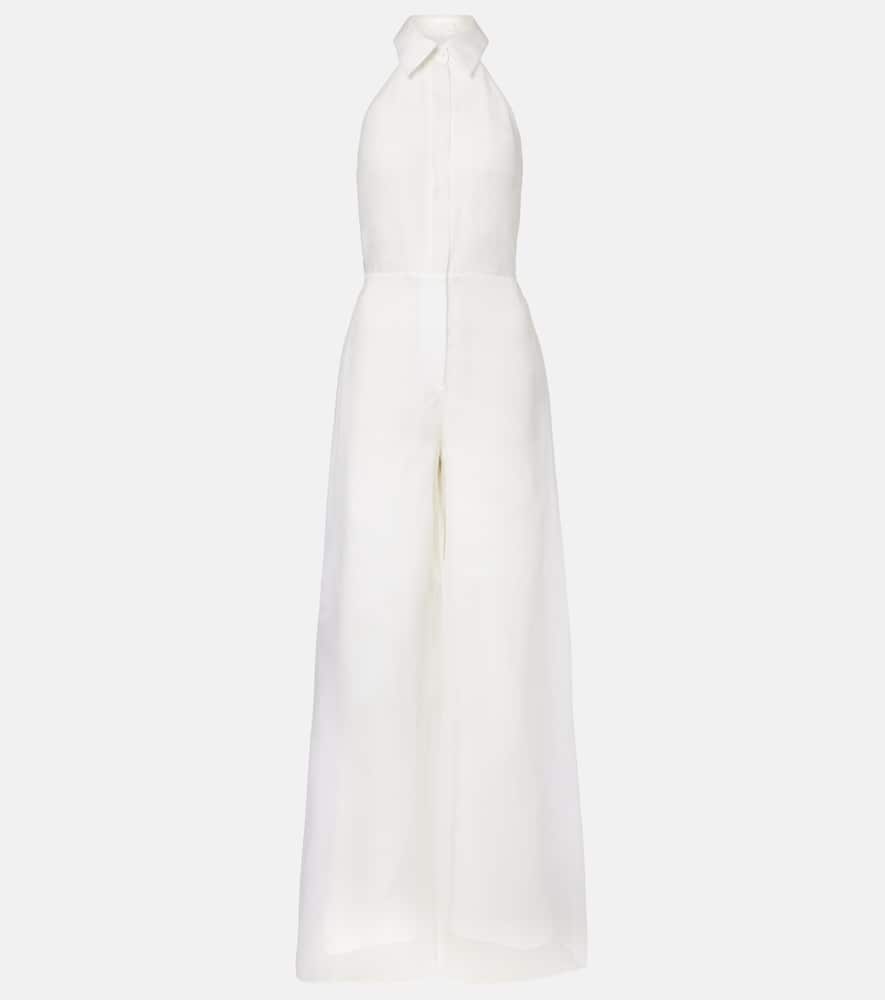 Tunca semi-sheer silk gown