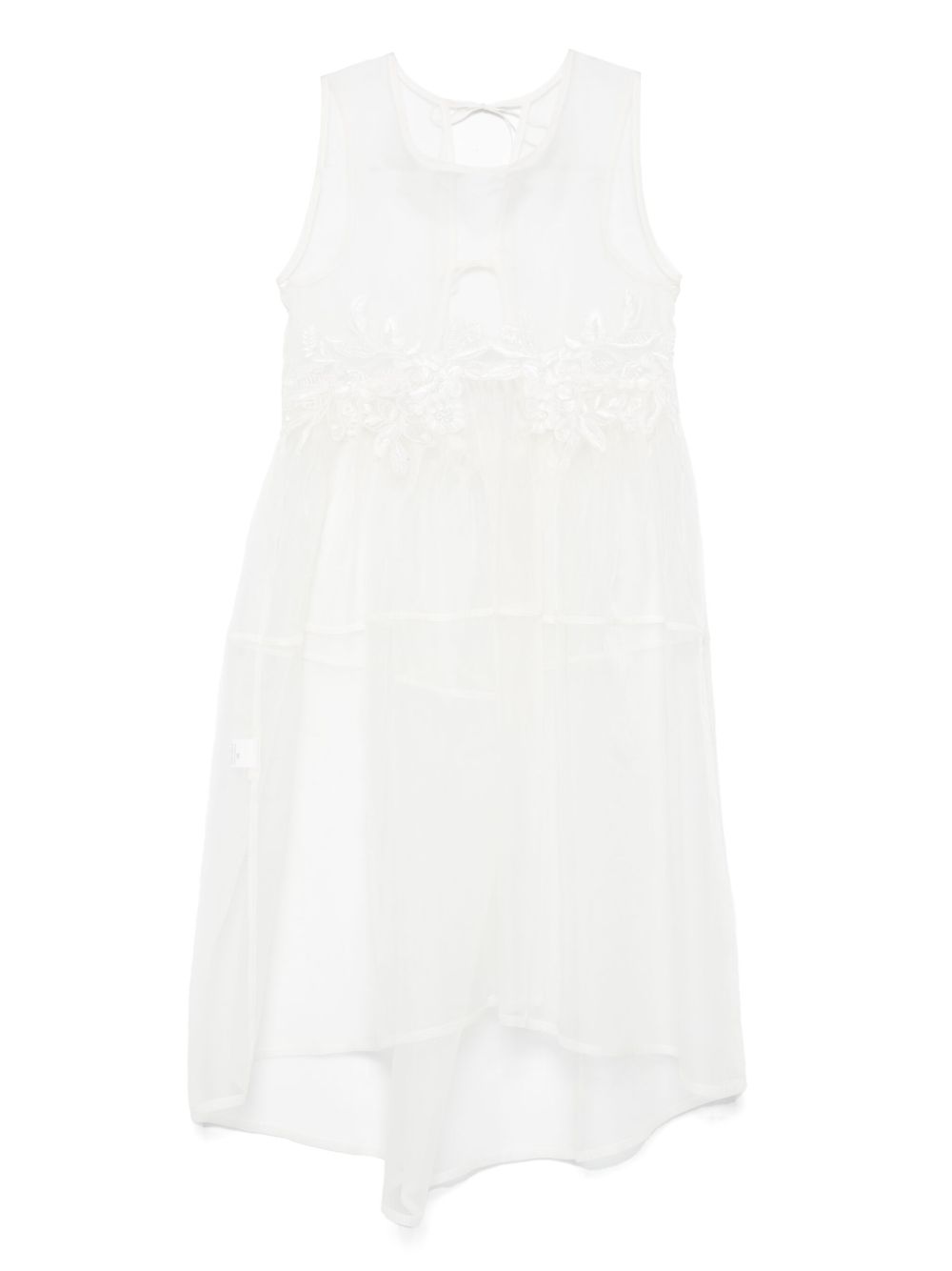MAURIZIO MYKONOS semi-sheer midi dress - Black