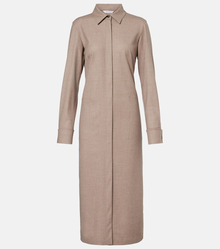 Pallino cashmere-blend shirt dress