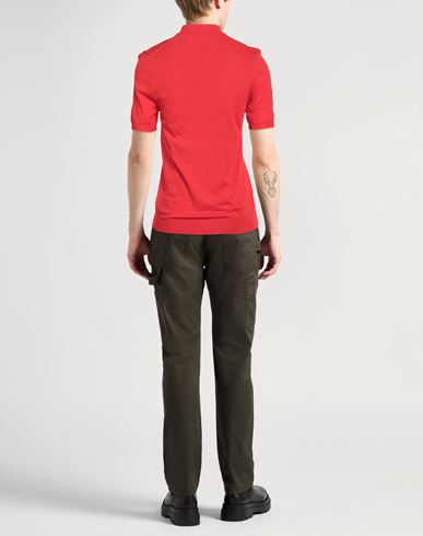 Man Sweater Red Size 40 Cotton