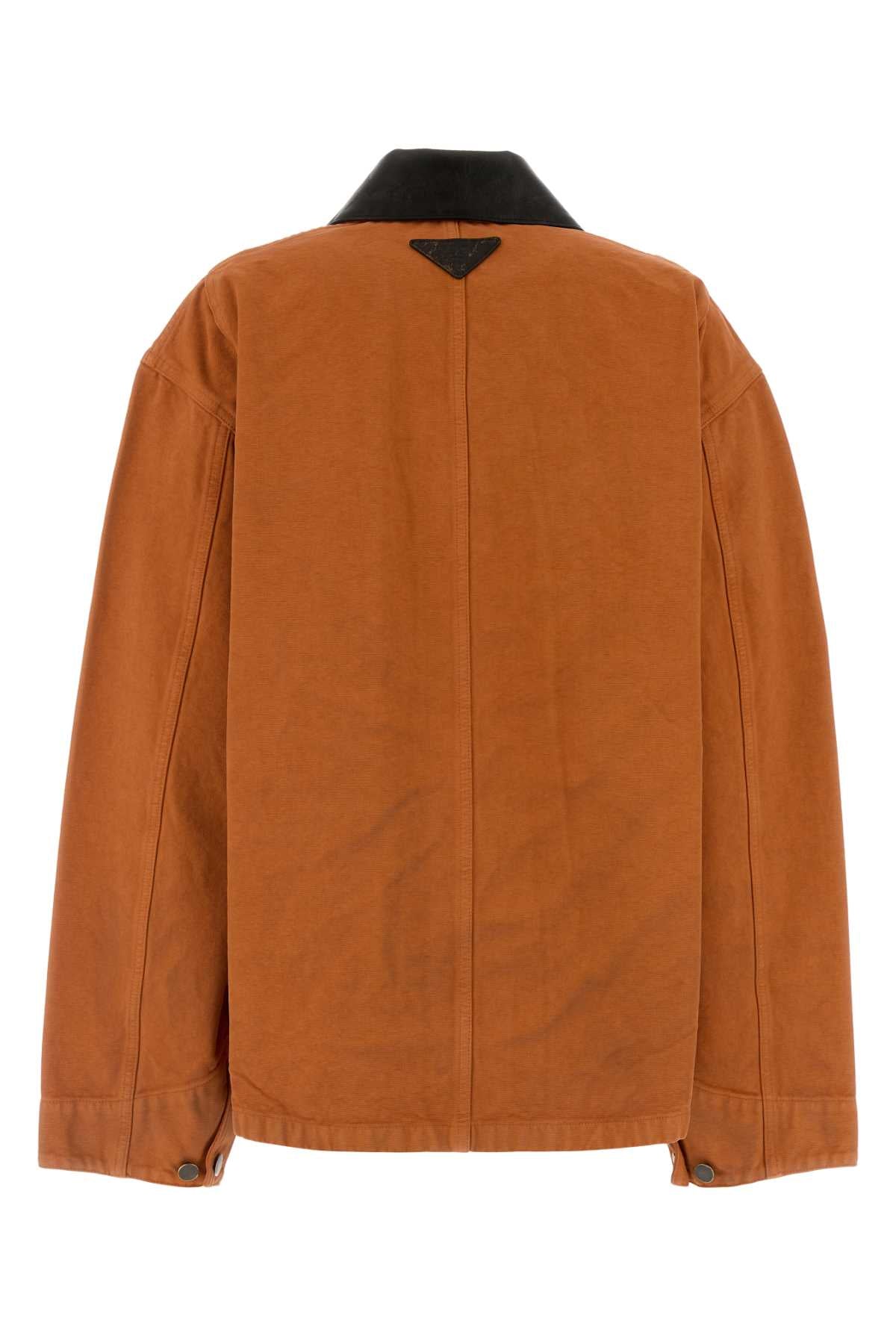 Prada Orange Denim Jacket