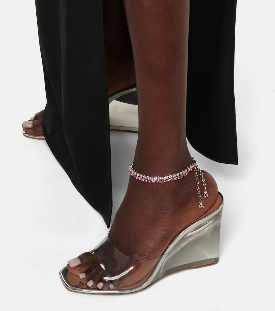 Amina Muaddi Tennis crystal-embellished anklet