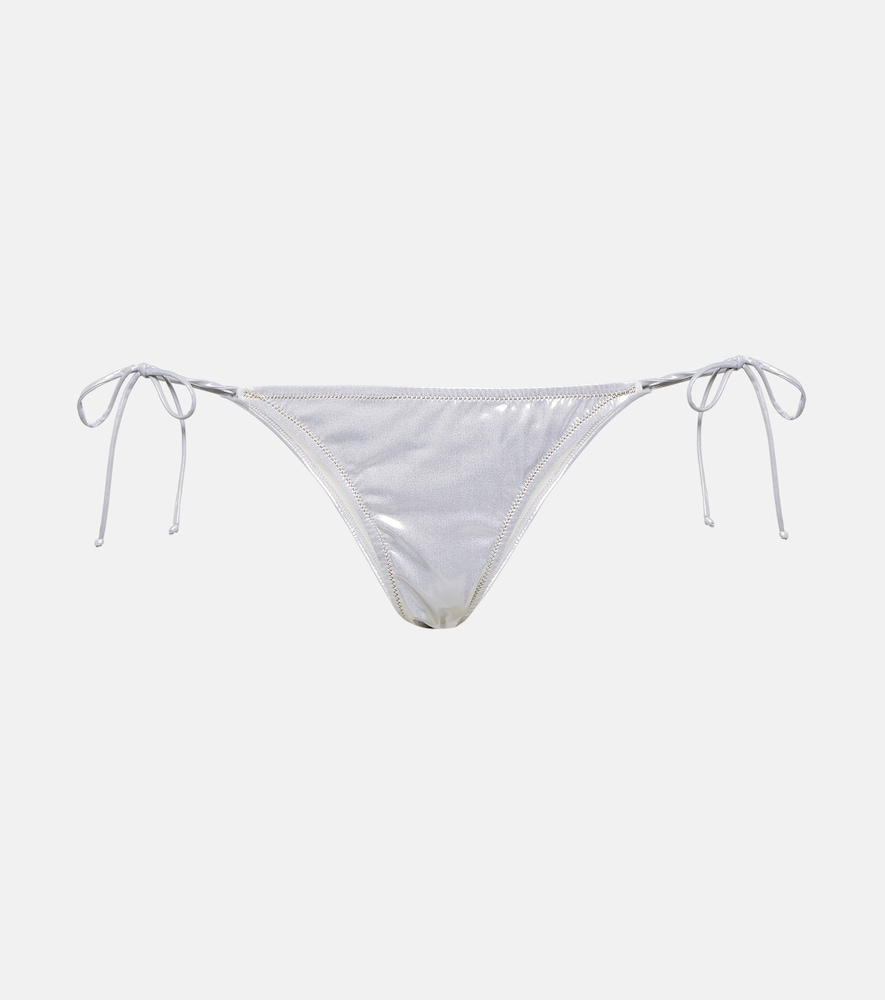 Love Triangle lamé bikini bottoms