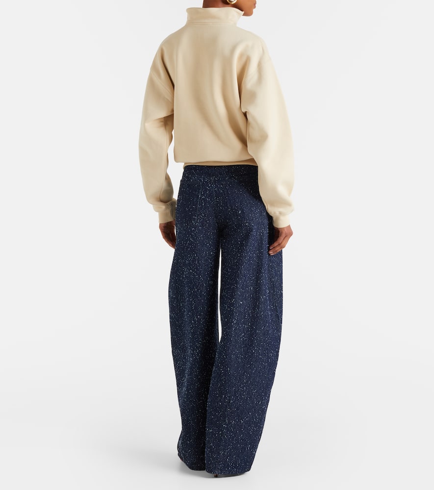 Logo barrel-leg jeans