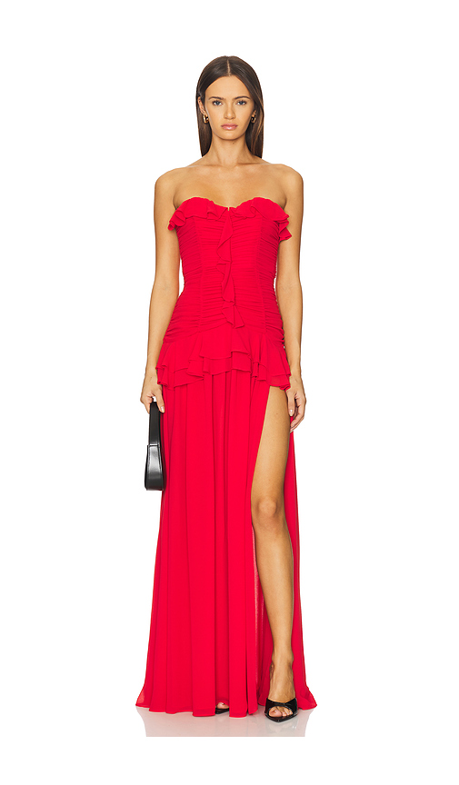 Lovers and Friends Maddie Gown in Red. L. Also in M, S, XL