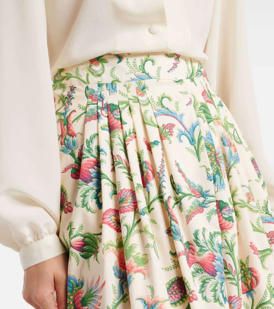 Floral cotton maxi skirt