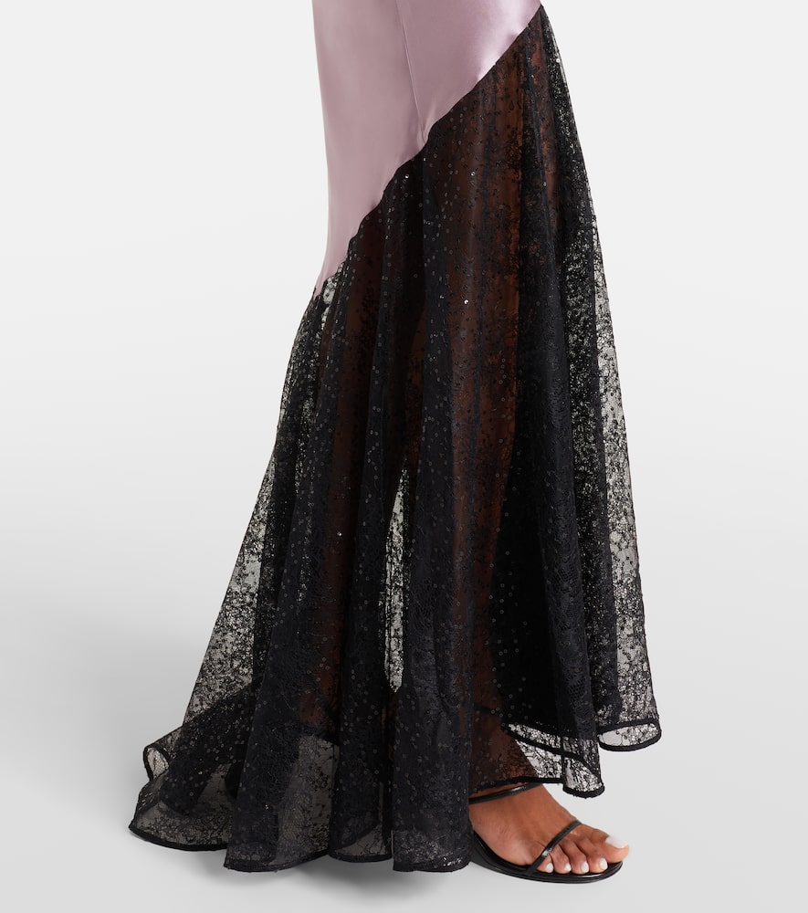 Silk-blend gown
