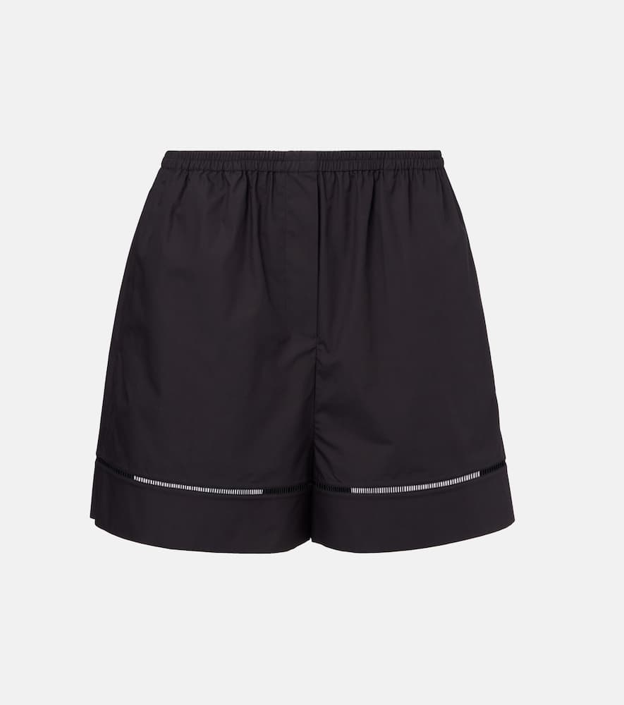 Róhe Embroidered cotton poplin shorts