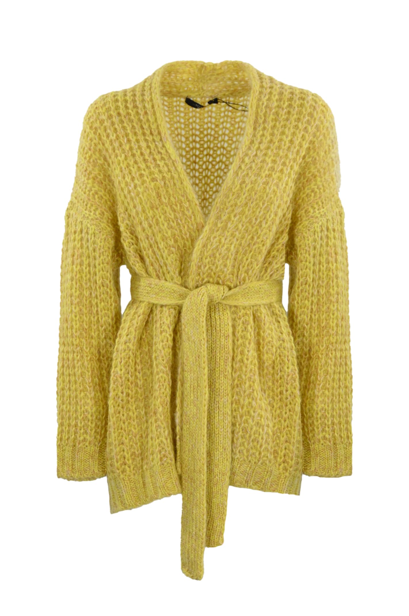 Josef Ribbed Cardigan In Chine Mohair