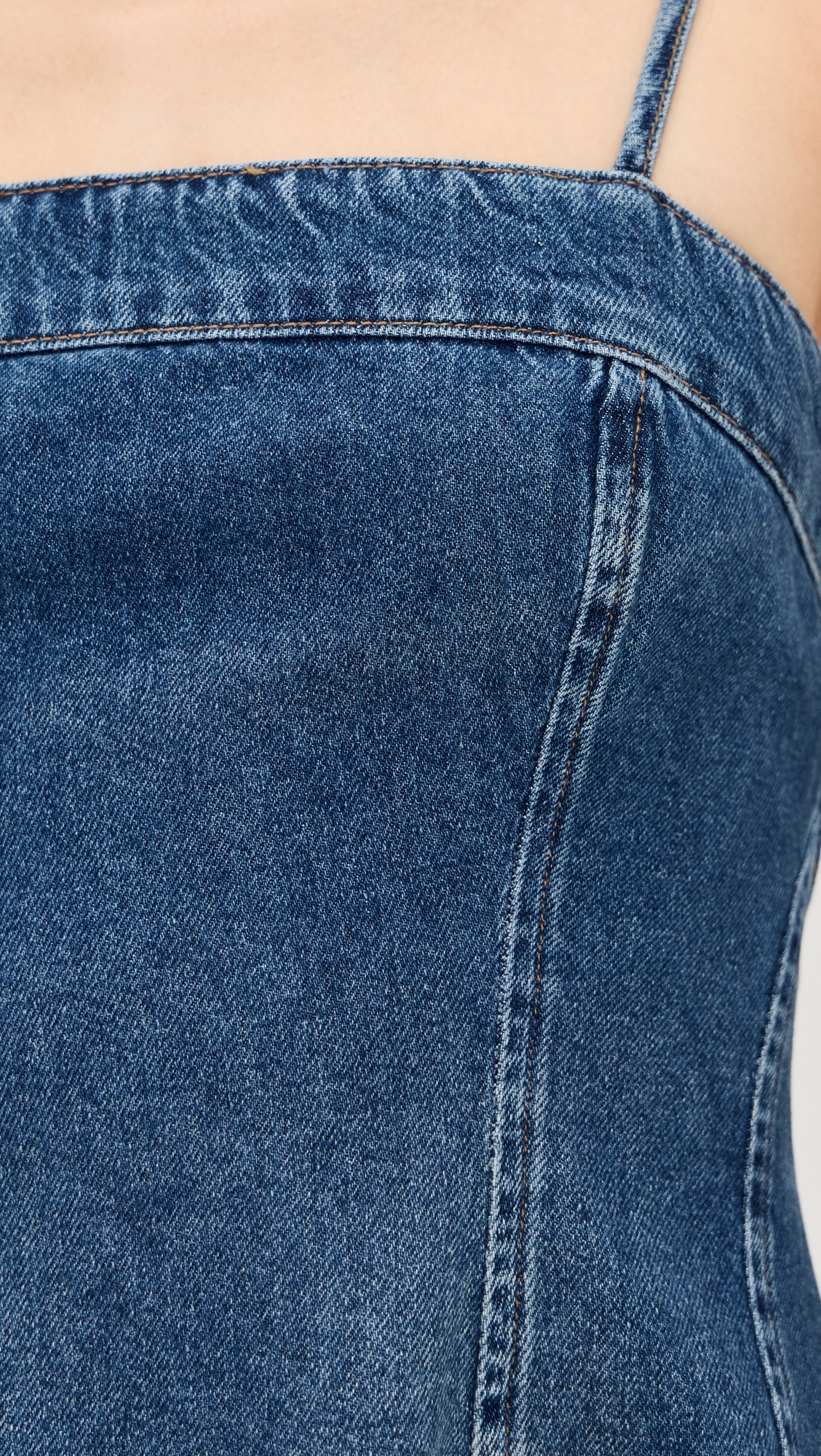 Reformation Elma Denim Mini Dress Monterey