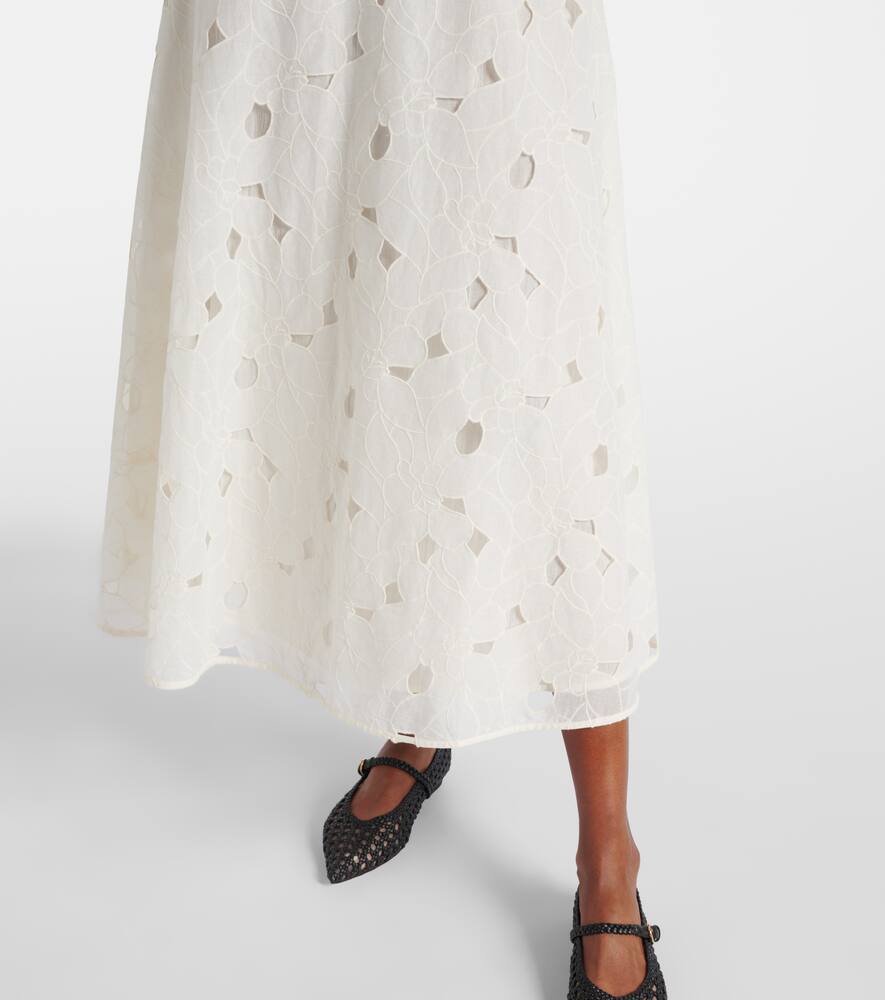 Caro cotton organdy maxi skirt