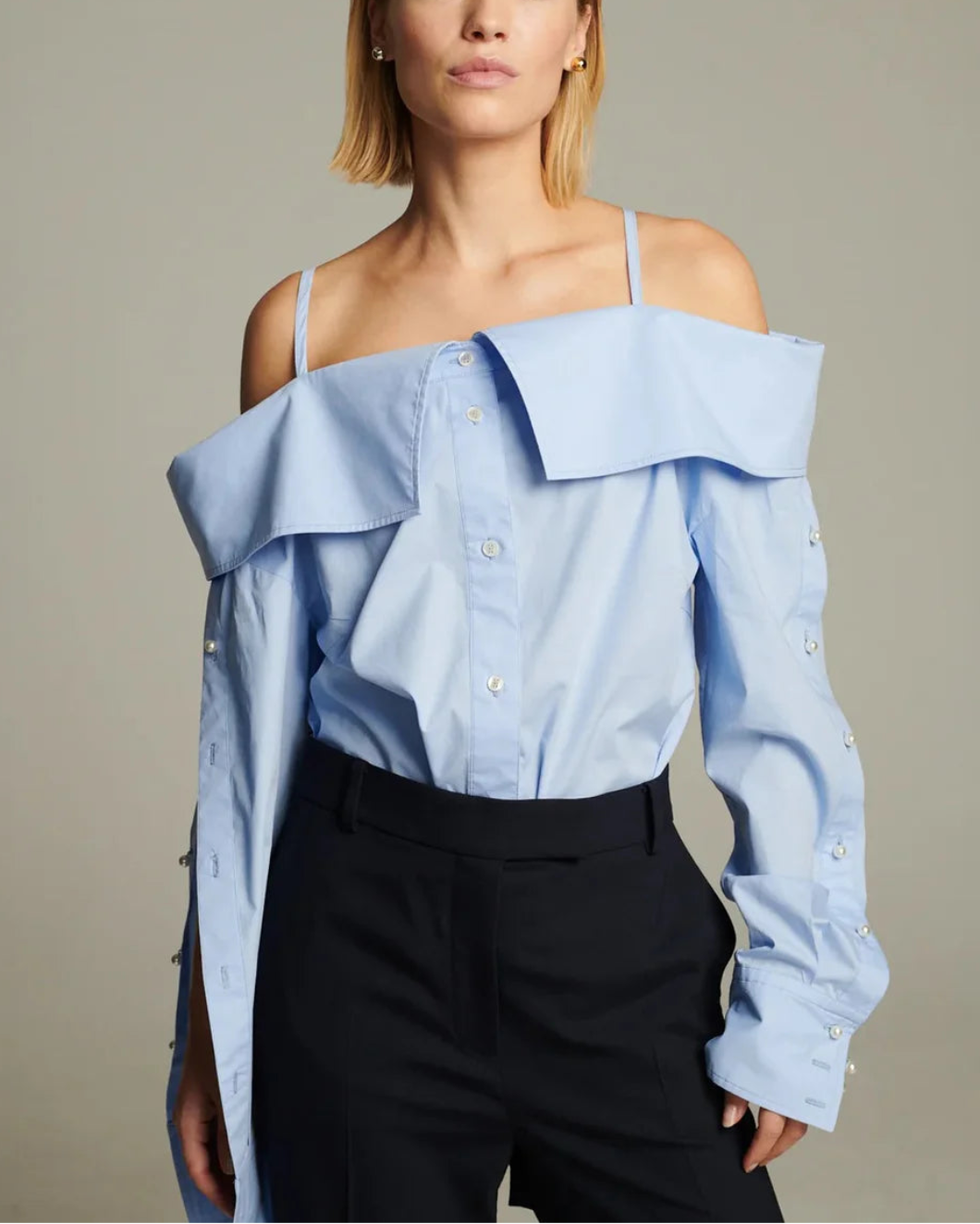 Snap Spaghetti Strap Shirt