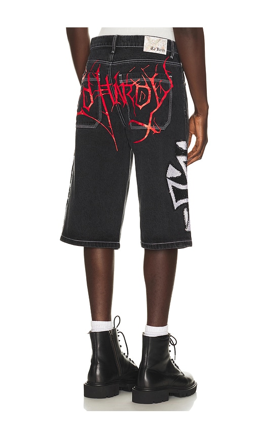 Ed Hardy Crosses Rhinestone Long Shorts in Black. 30. Also