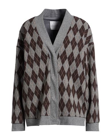 Woman Cardigan Grey Size S Polyester, Cotton, Elastane