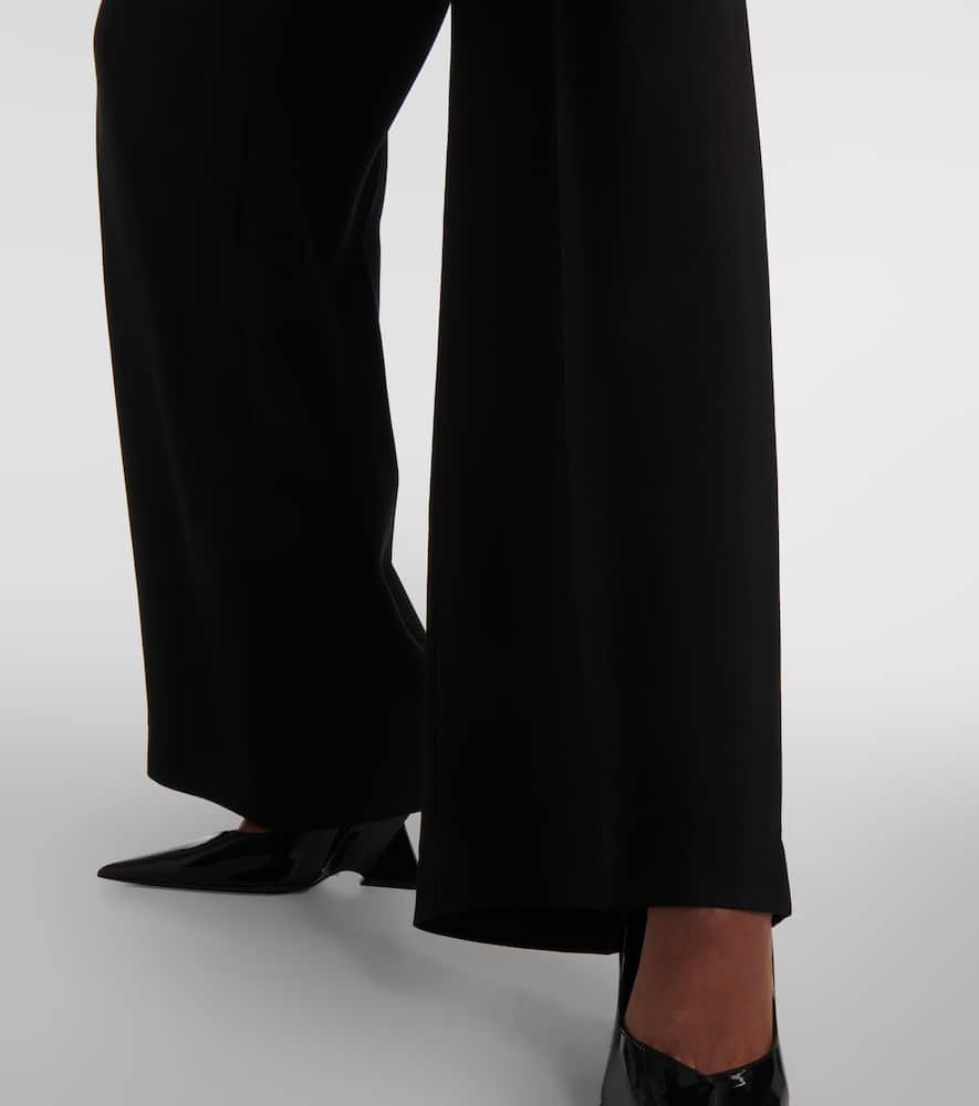 Cutout low-rise wide-leg pants