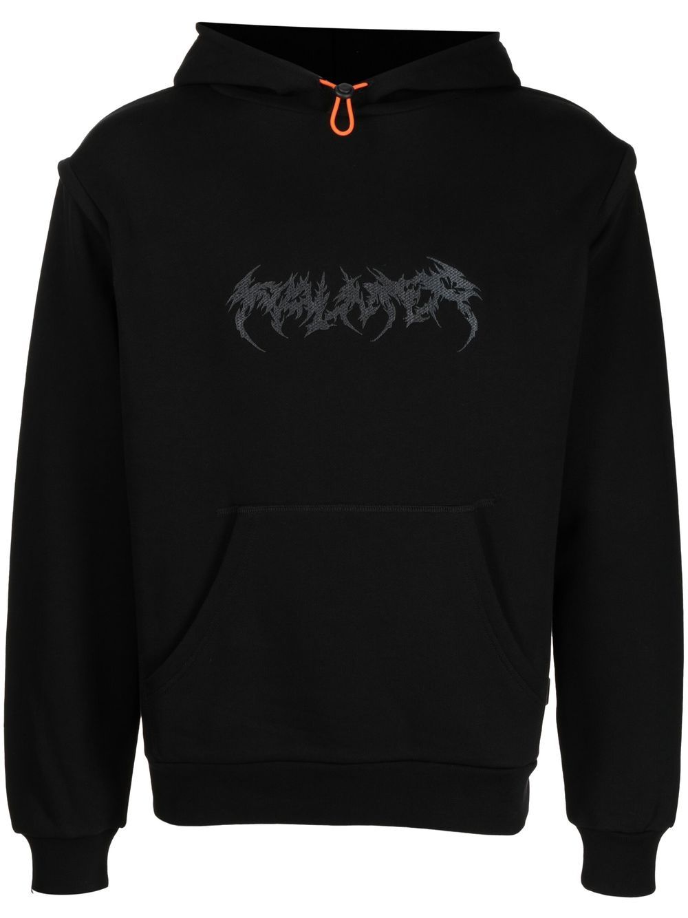 Logo-print organic cotton hoodie - Black