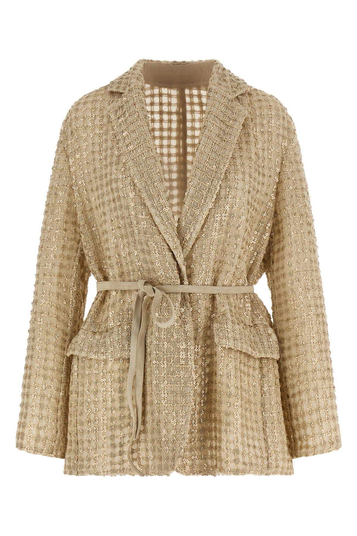 'Dazzling Net Embroidery' Organza Blazer