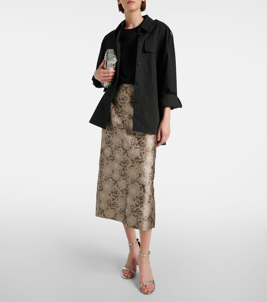 Diletta jacquard midi skirt