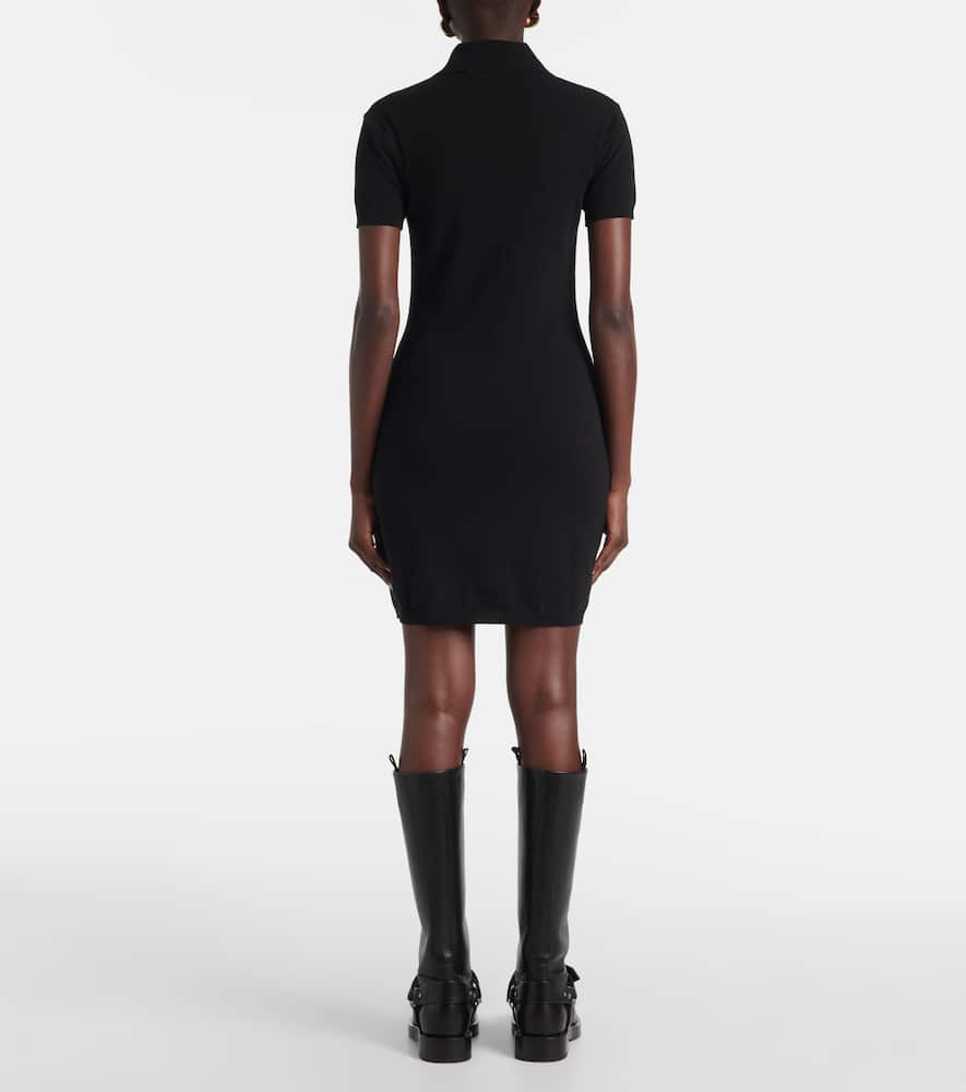 Cotton-blend polo dress