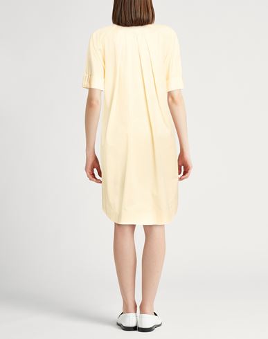 Woman Mini dress Pastel yellow Size 4 Cotton, Elastane