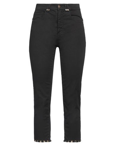 Woman Jeans Black Size 4 Cotton, Elastane