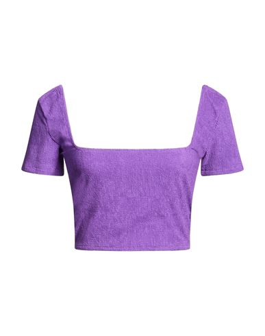 Woman Top Mauve Size M Polyester, Polyamide, Elastane