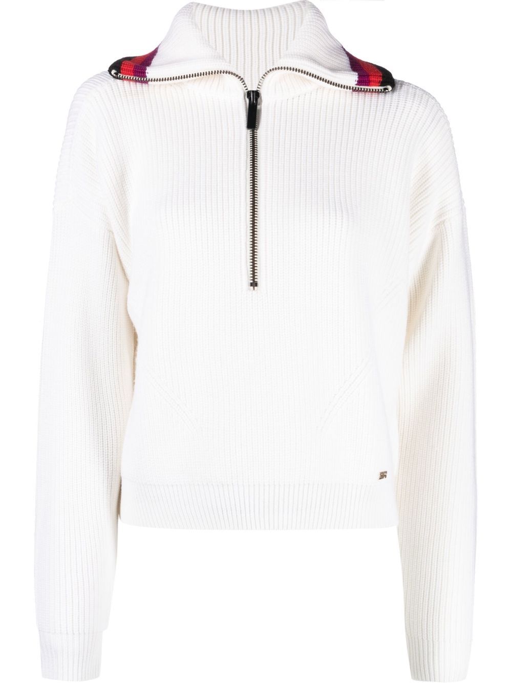 Wool zipped jumper - Black