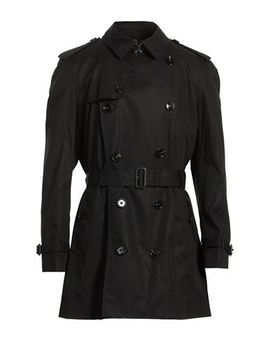 Man Overcoat & Trench Coat Black Size 48 Cotton