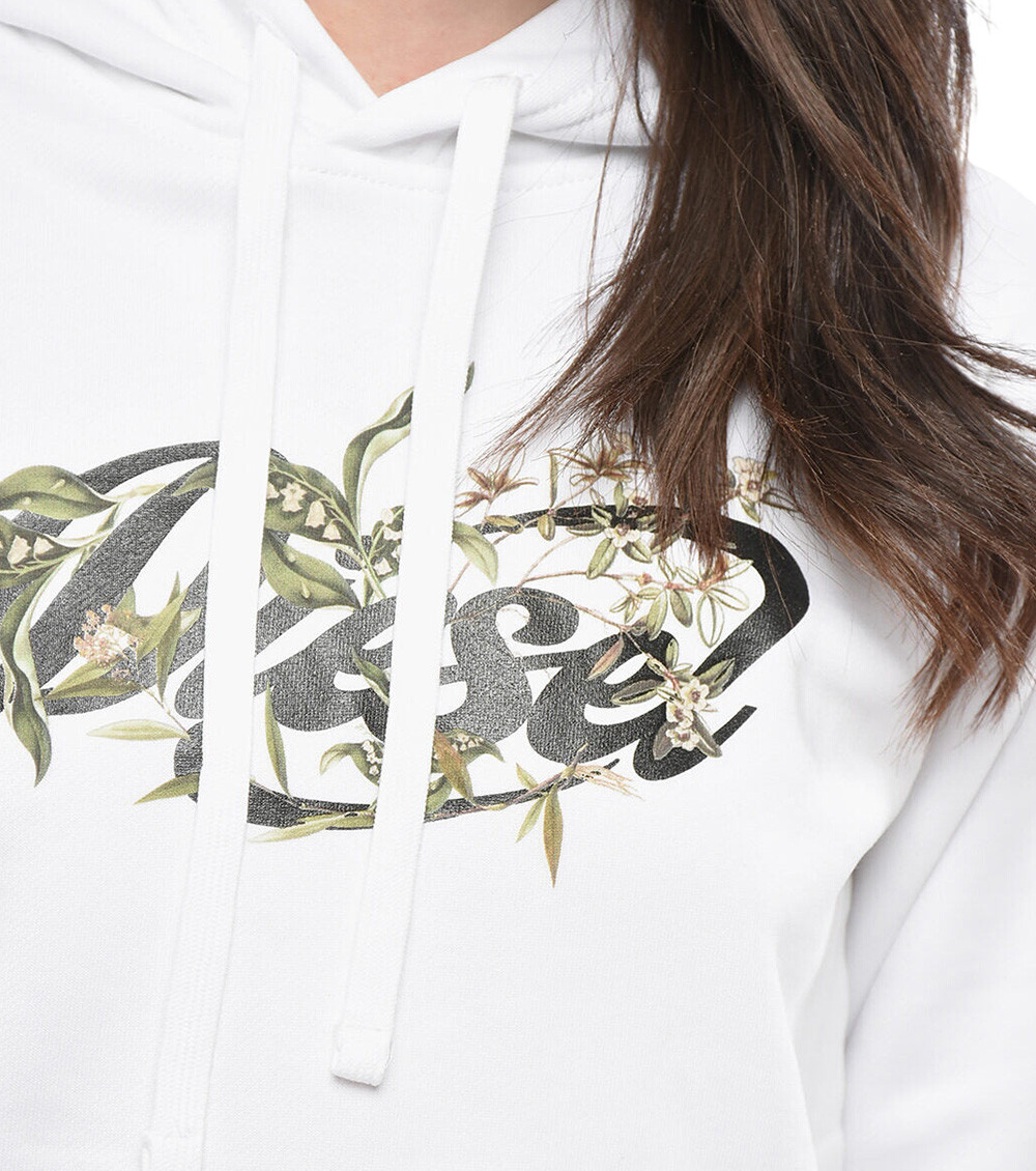 White Graphic Hood Sweatshirt
