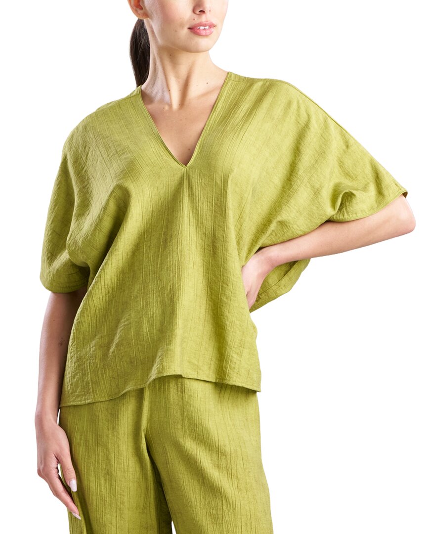 Terra Foil Crinkle Caftan Shirt